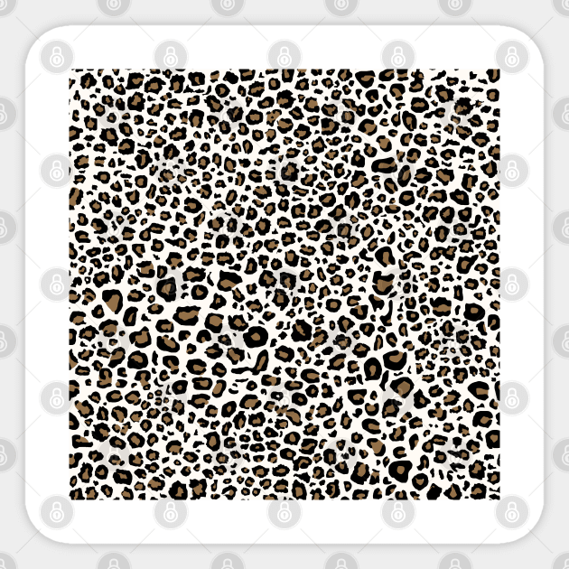 white leopard print Sticker by Trippycollage